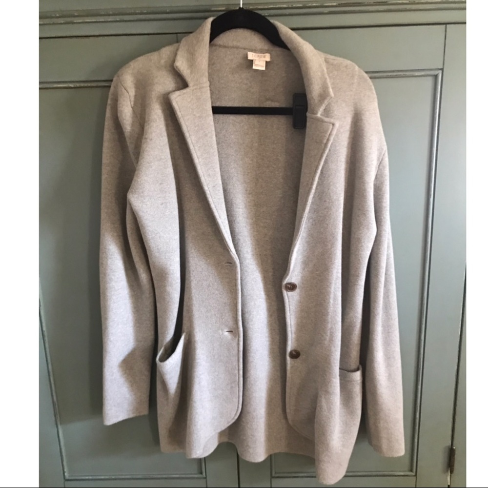 J. Crew Grey Sweater Blazer - Worn Once!
